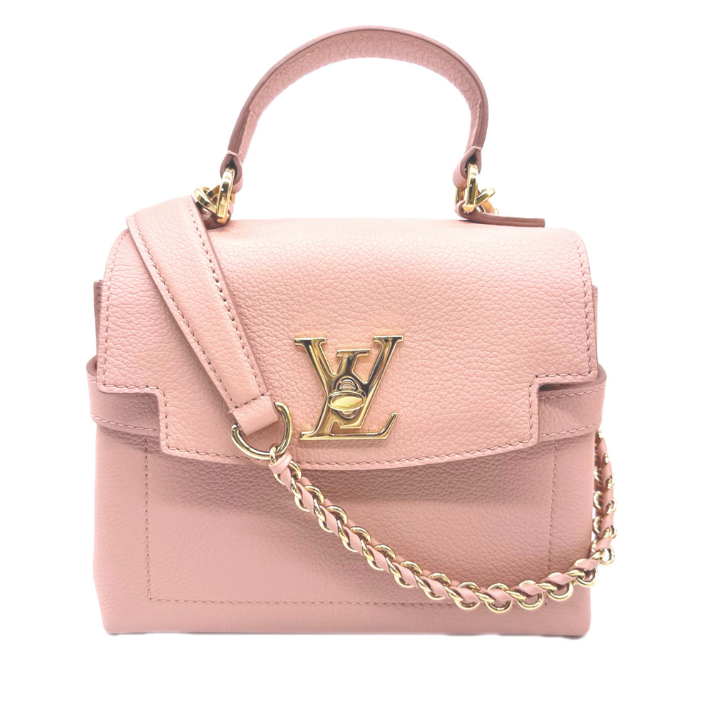 LOUIS VUITTON Lockme Ever MINI Rose Trianon M21088 Shoulder Bag Pink Beige Ta...